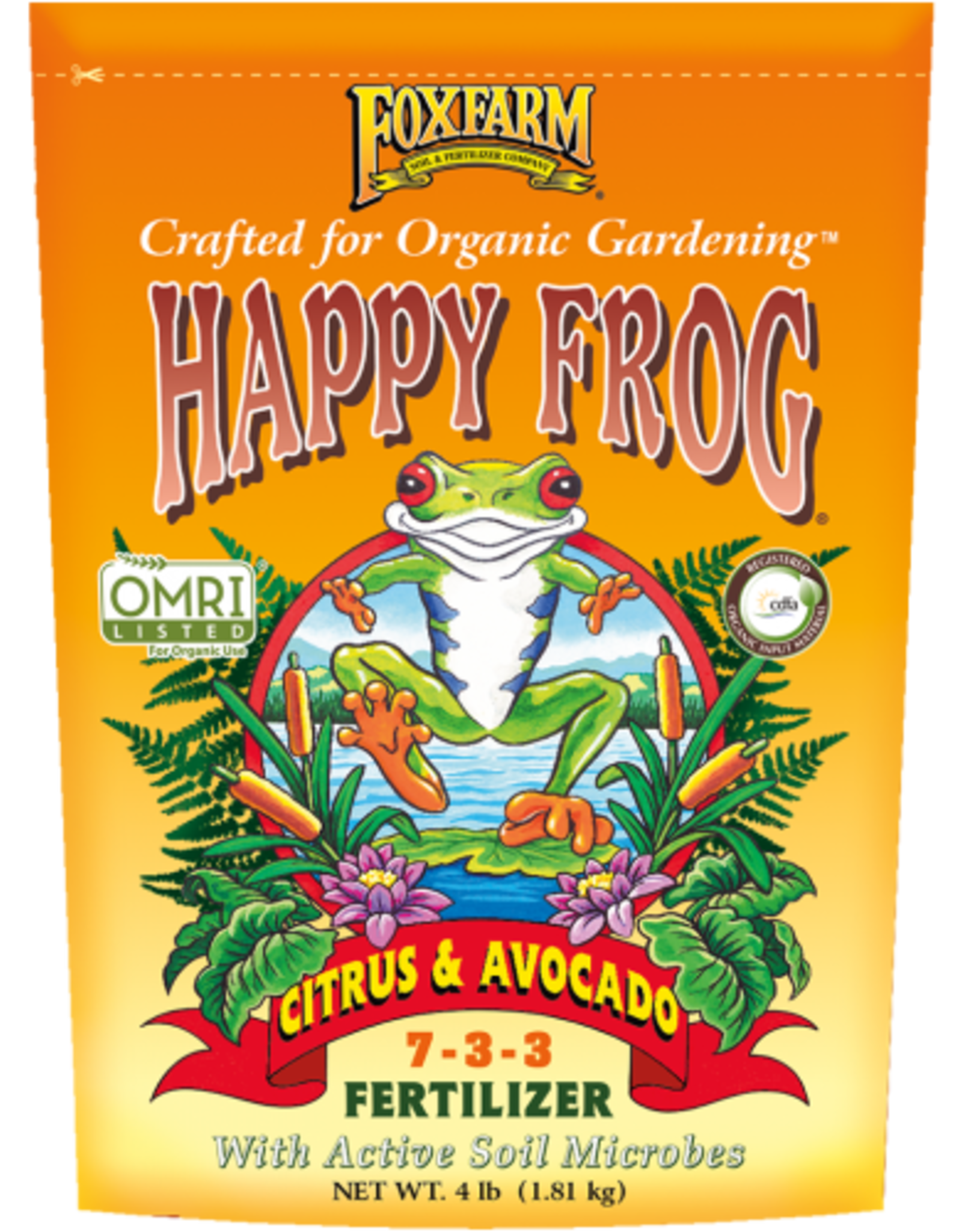 FOXFARM FOXFARM HAPPY FROG CITRUS & AVOCADO DRY FERTILIZER 7-3-3 4LBS