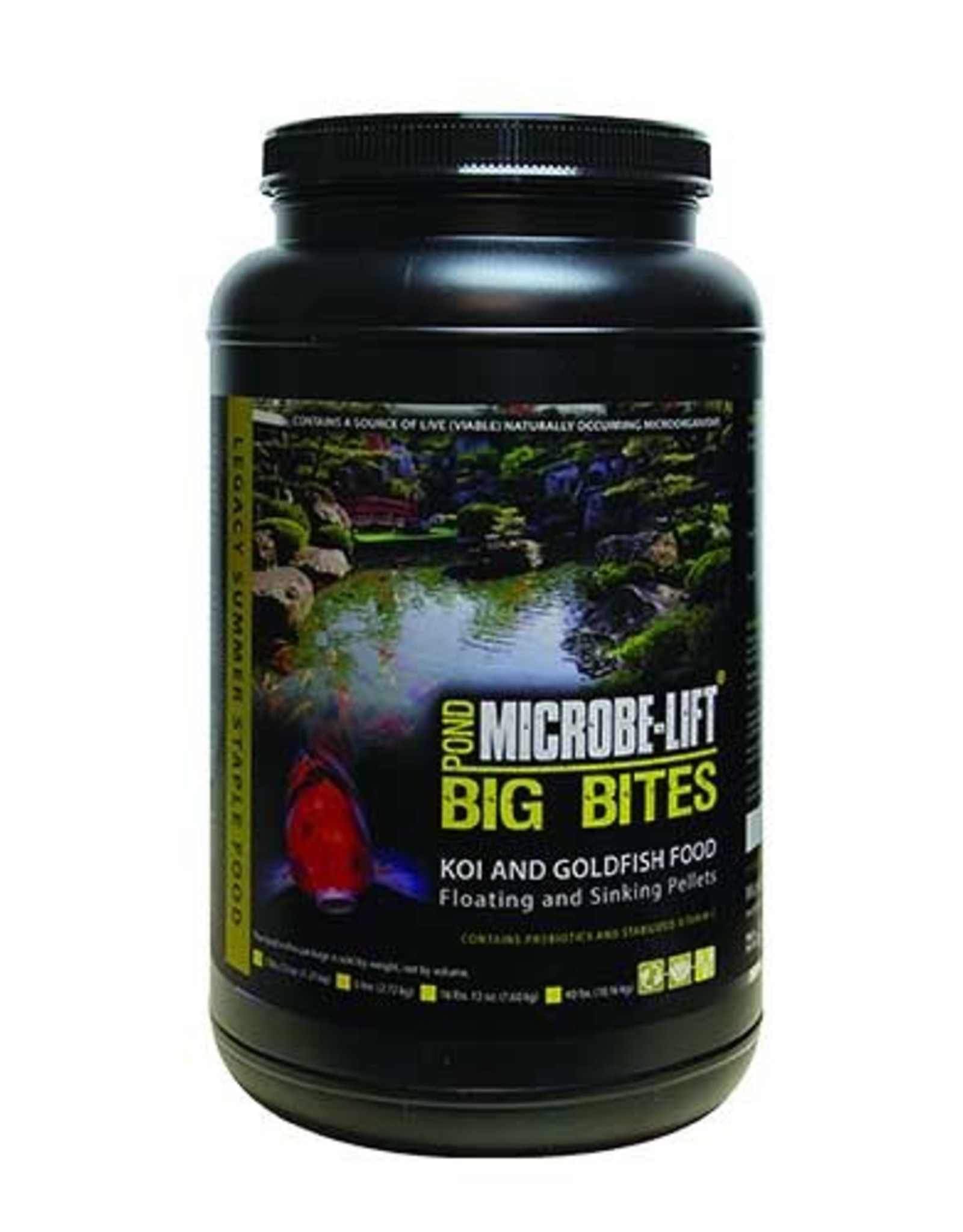 Ecological Labs Microbe-Lift Legacy KOI & Goldfish Big Bites Food - 2 Lb 12 oz