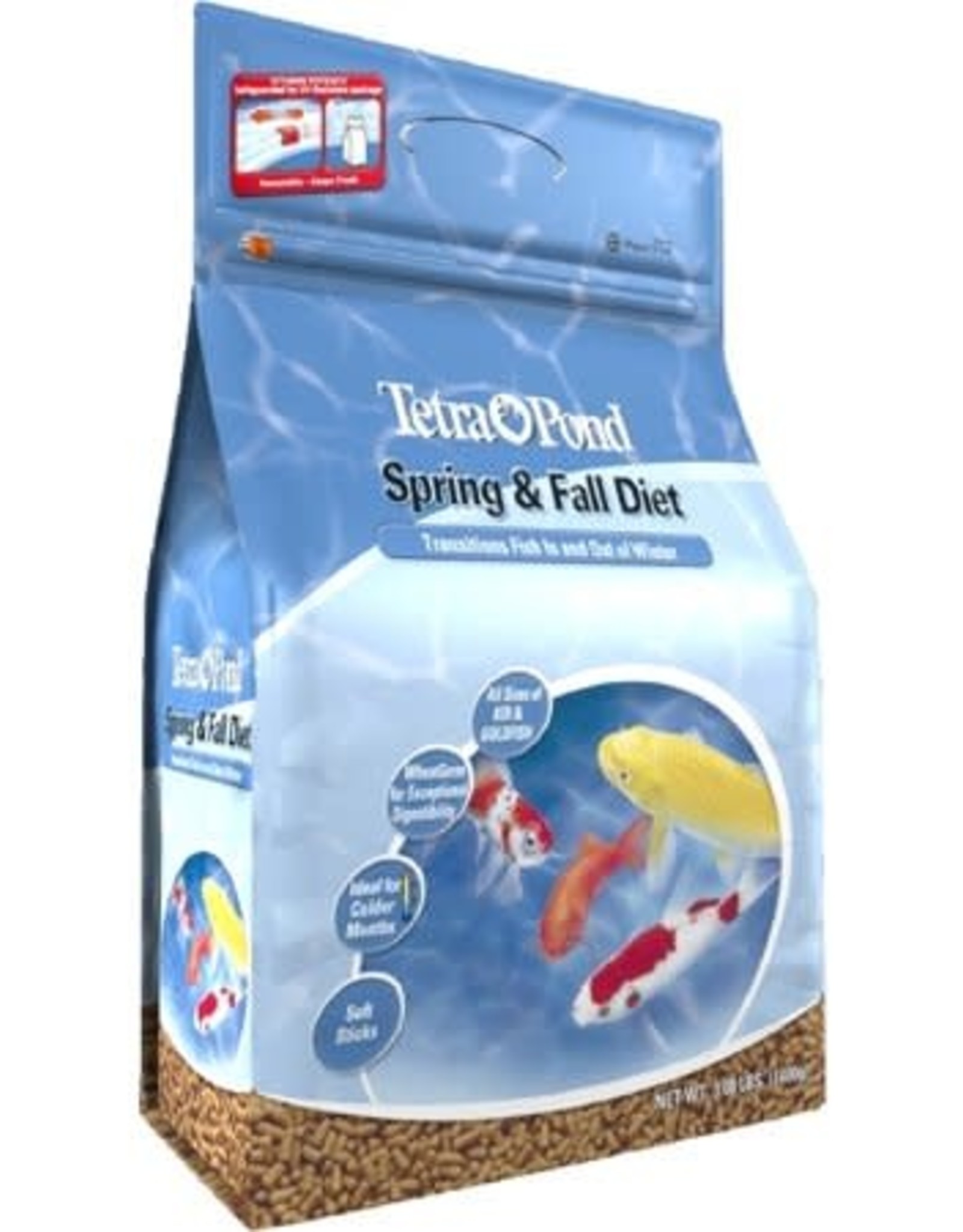Tetra TetraPond Spring and Fall Diet Pond Fish Food for Goldfish and Koi Pellets - 3.08 lb