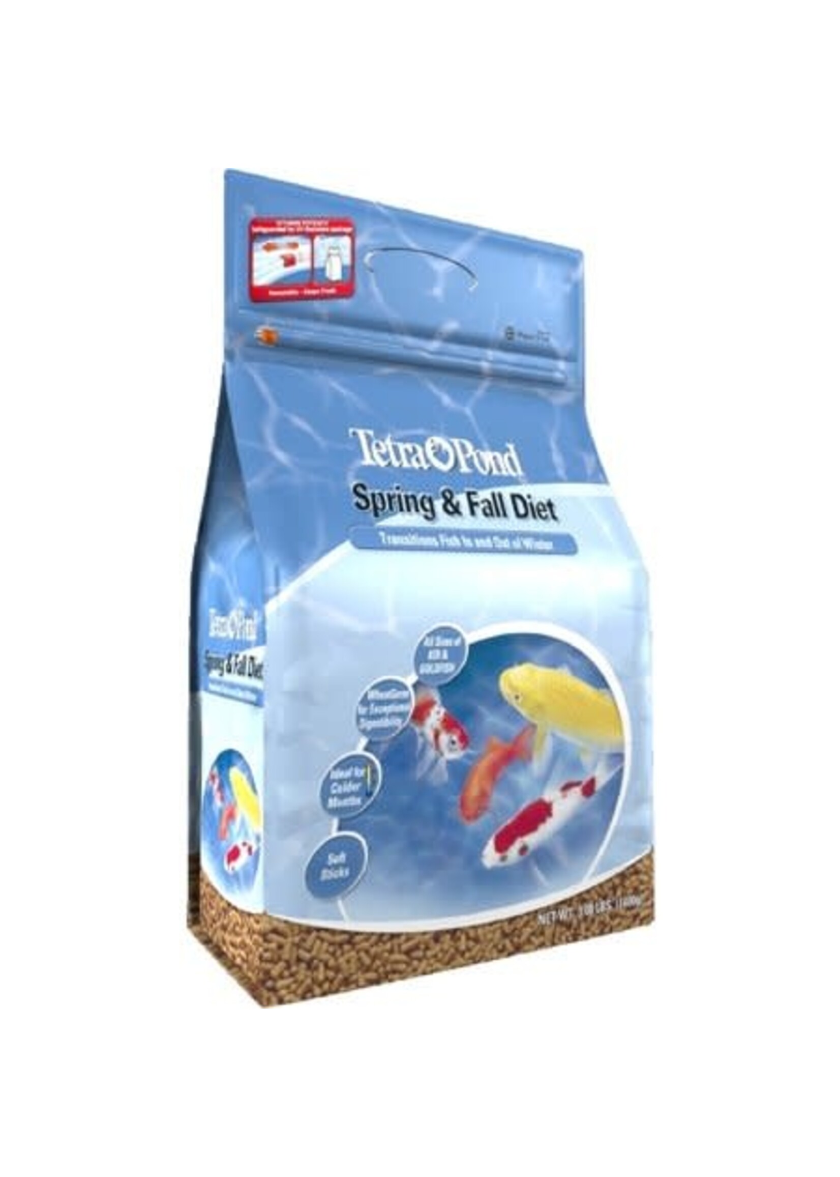 Tetra TetraPond Spring and Fall Diet Pond Fish Food for Goldfish and Koi Pellets - 3.08 lb