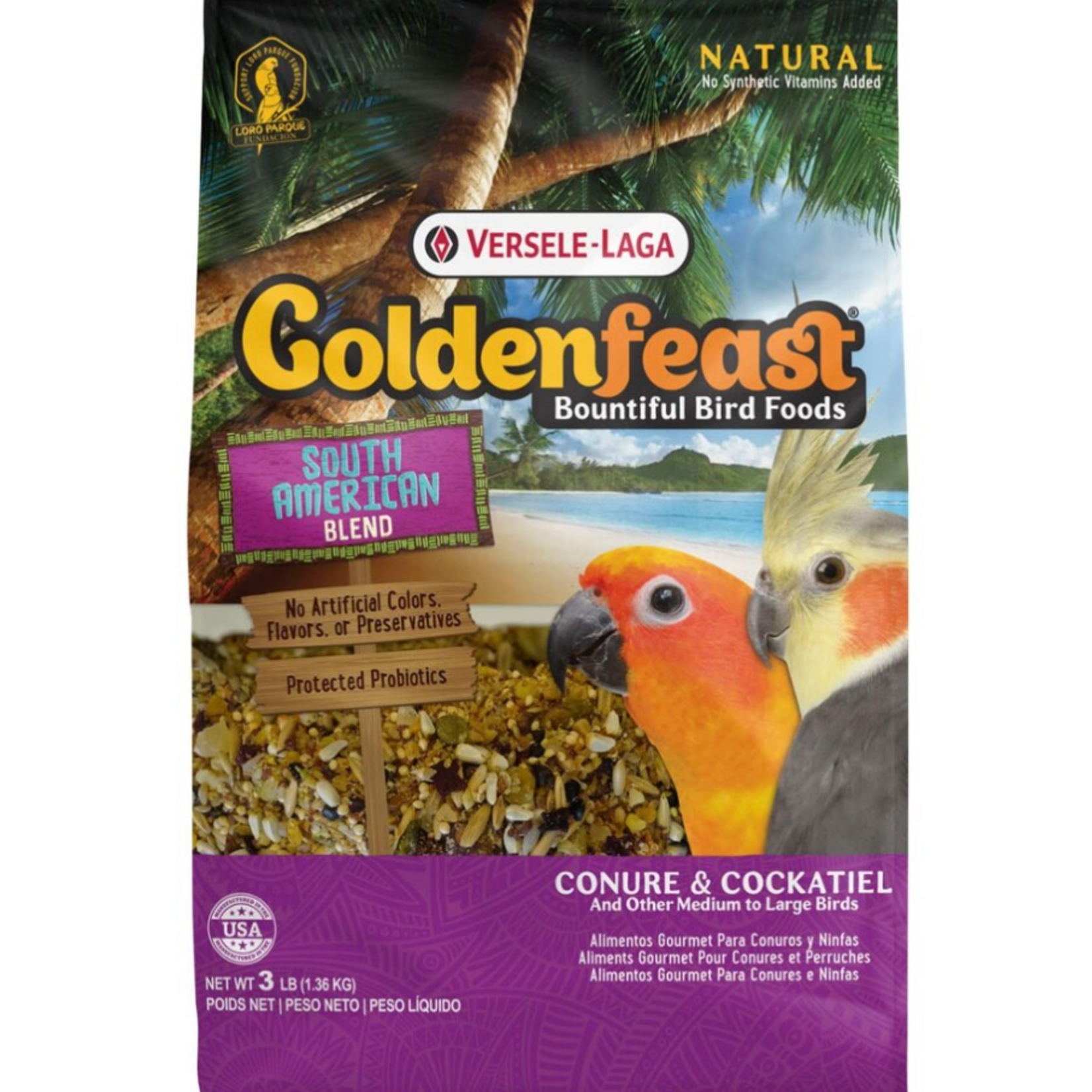Versele-Laga Higgins Versele-Laga Higgins GOLDENFEAST SOUTH AMERICAN BLEND - 3 LB