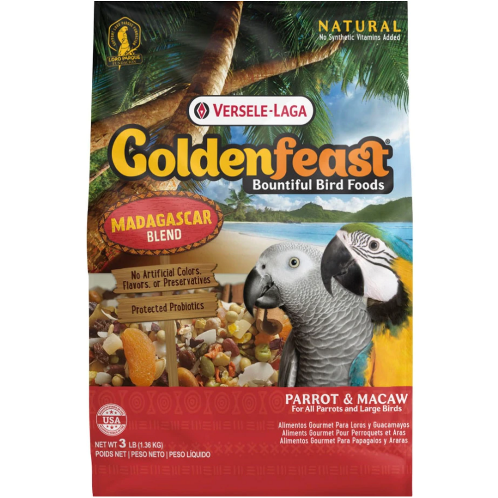 Versele-Laga Higgins Versele-Laga Higgins Goldenfeast Madagascar Blend for Parrot & Macaw - 3 lbs