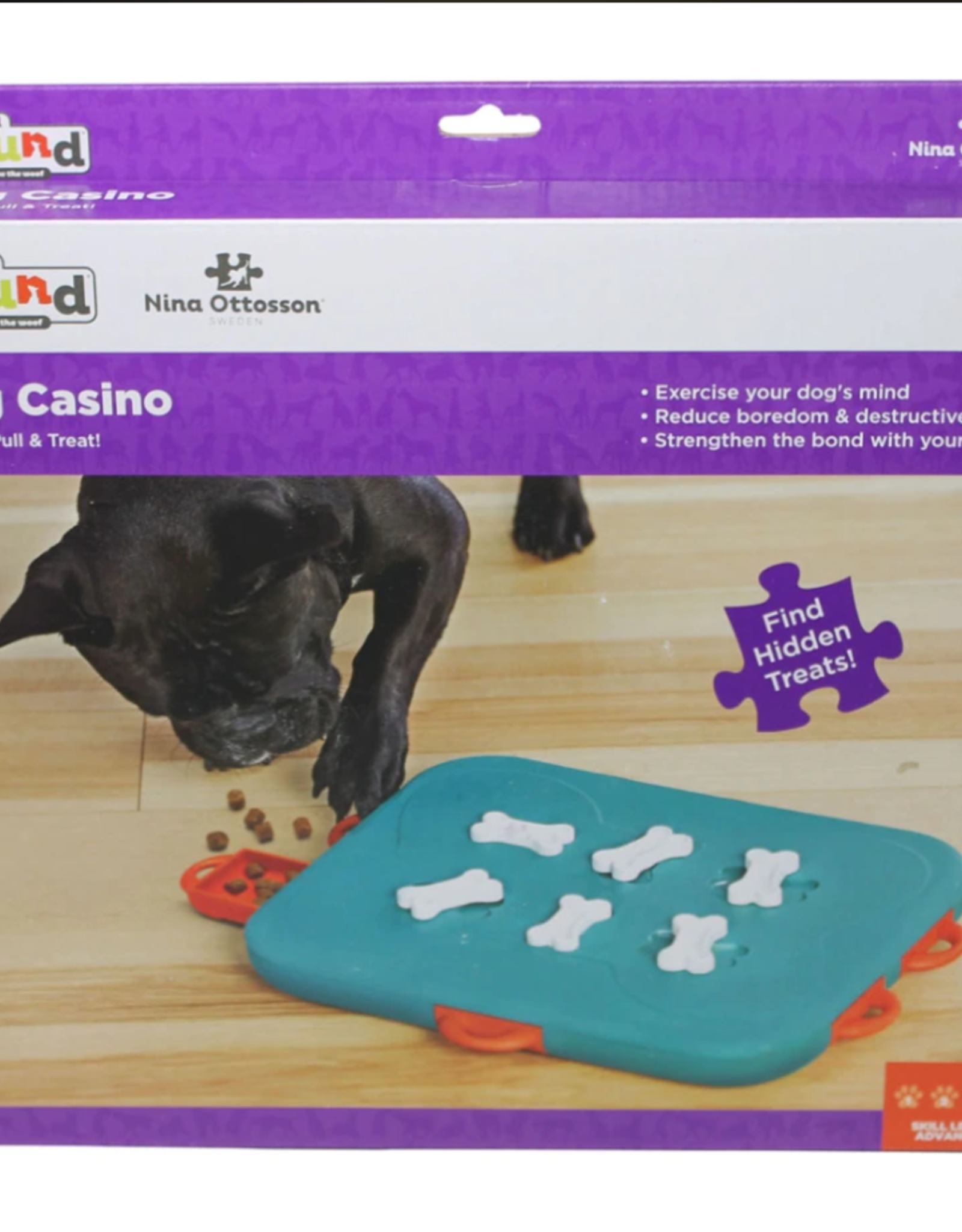 Outward Hound Nina Ottosson by Outward Hound Casino Interactive Dog Toy Blue  LG