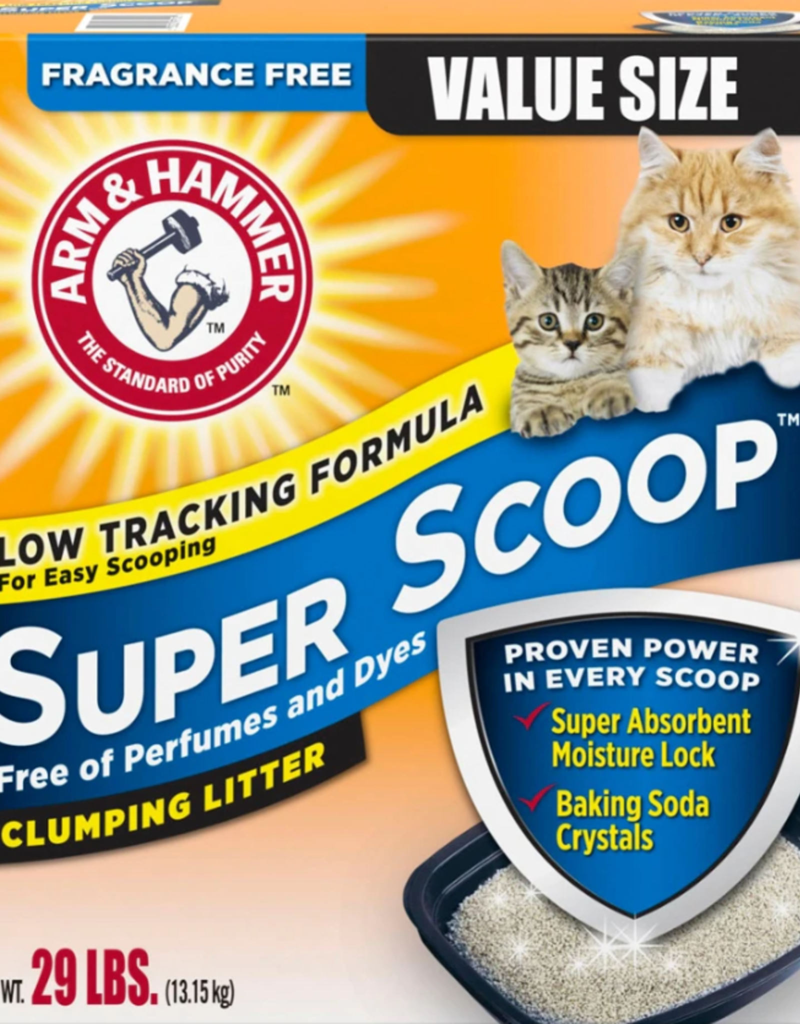 ARM & HAMMER ARM & HAMMER SUPER SCOOP UNSCENTED CAT LITTER 29#