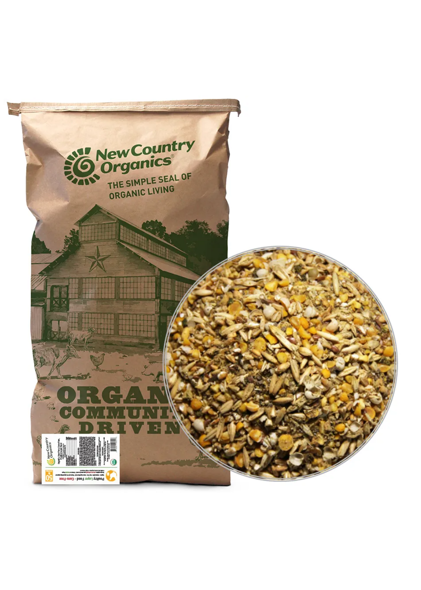 New Country Organics New Country Organics Corn & Soy Free Layer Chicken Feed - 50 lb