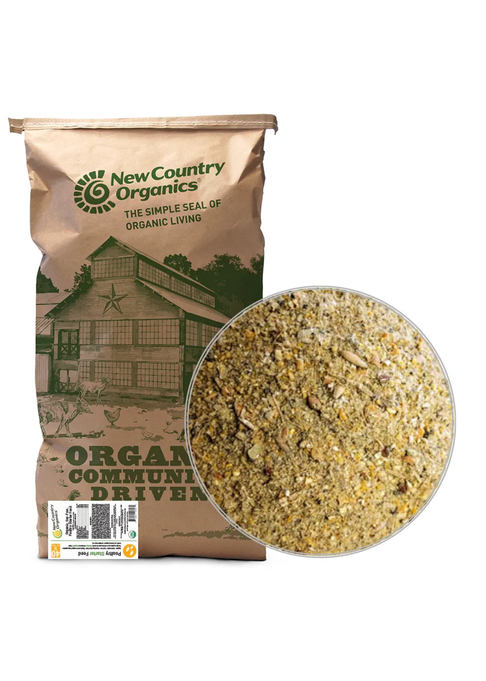 New Country Organics NEW COUNTRY ORGANICS SOY FREE CHICKEN STARTER FEED 40LB