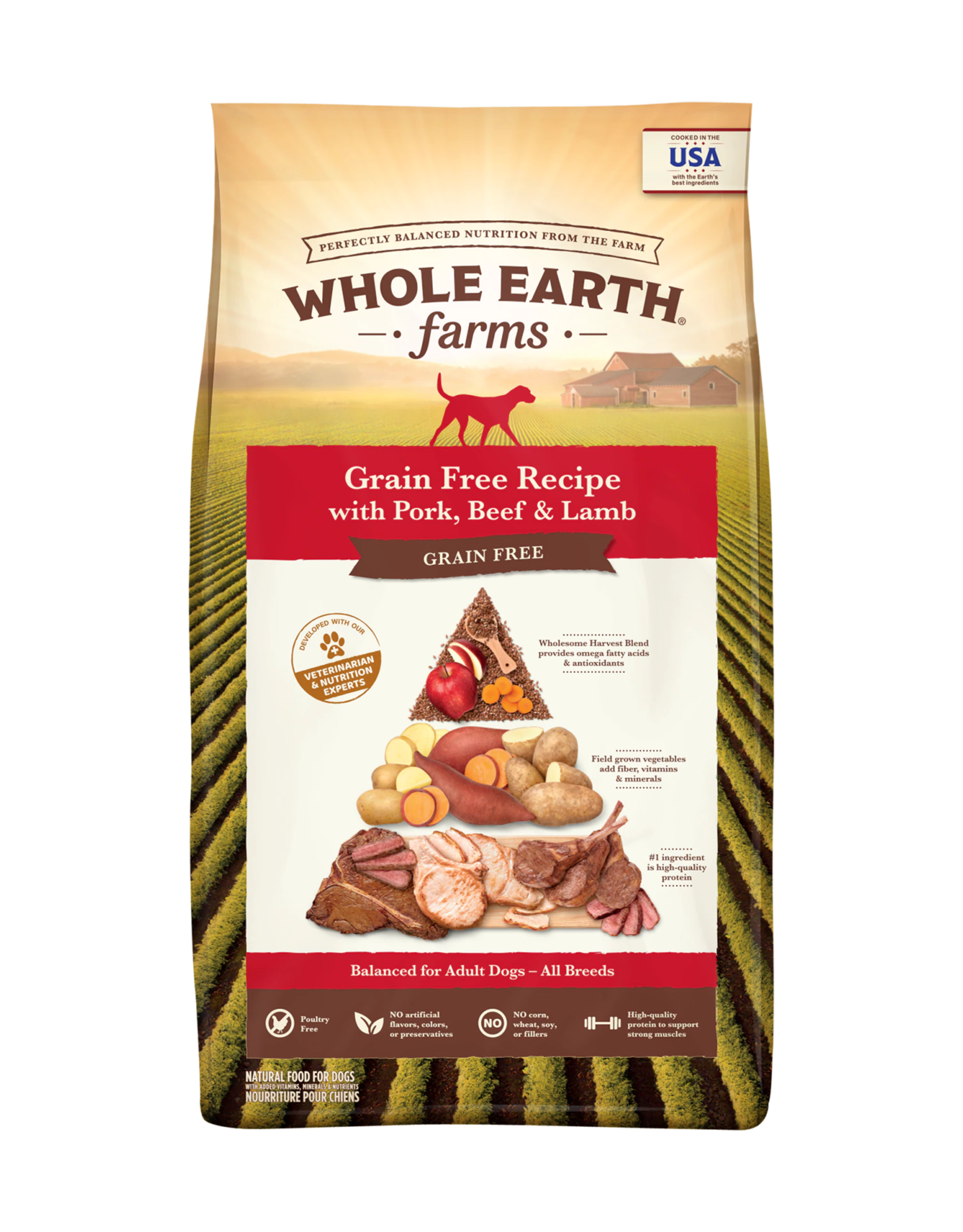 Merrick WHOLE EARTH FARMS GRAIN FREE PORK BEEF & LAMB 25LBS