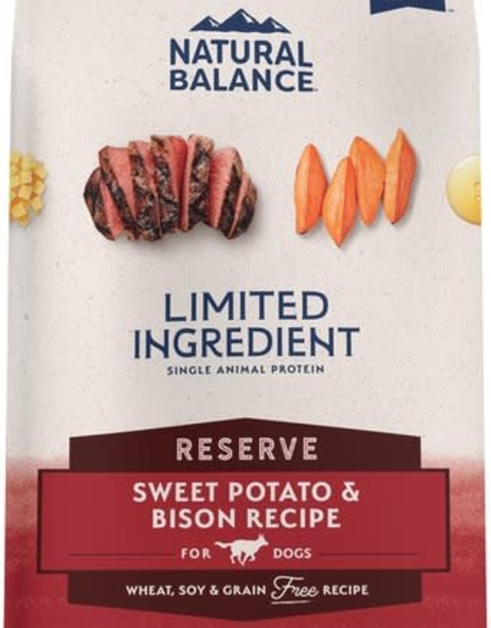 Natural Balance NATURAL BALANCE DOG GRAIN FREE LID BISON & SWEET POTATO 4.5LBS