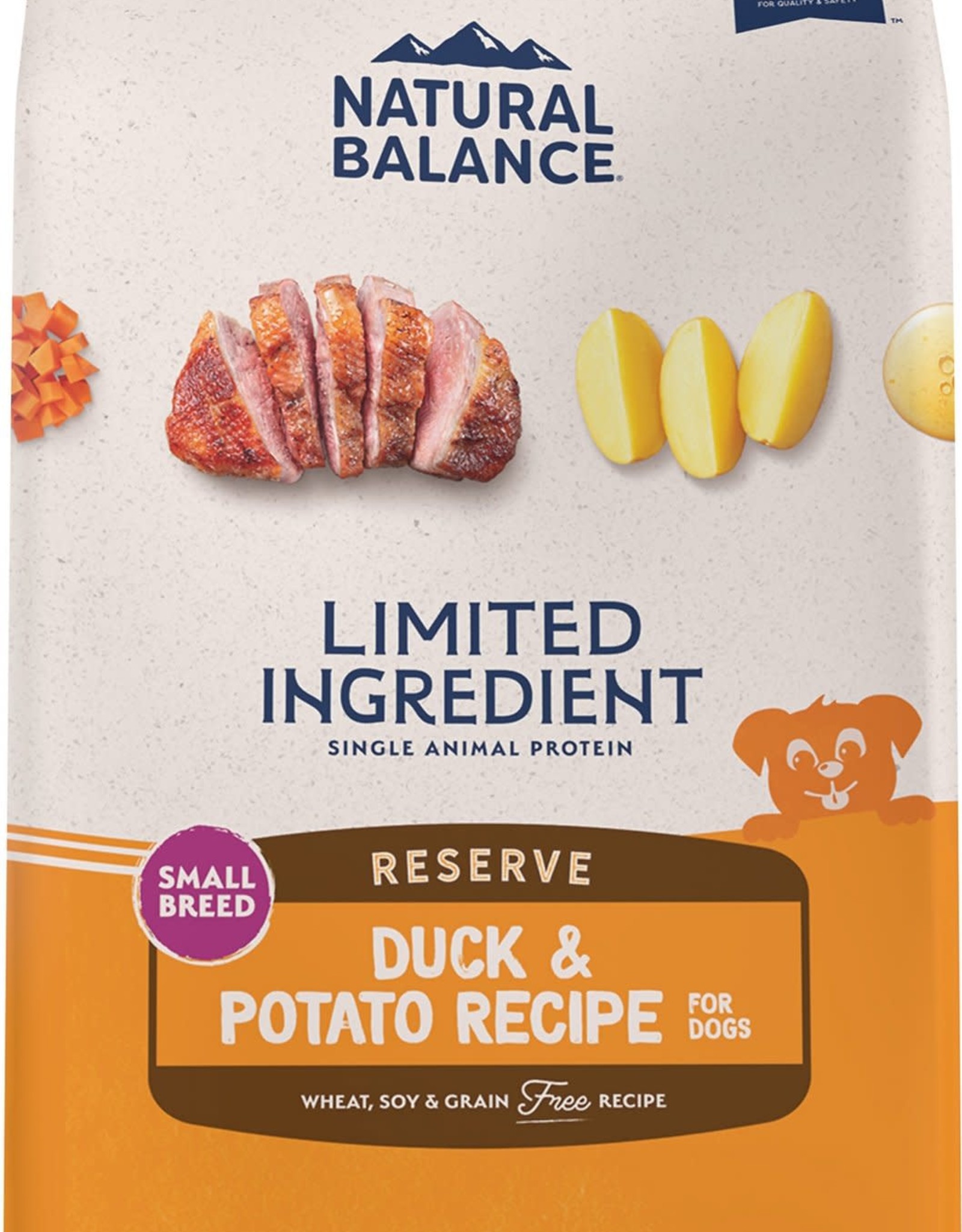 Natural Balance NATURAL BALANCE DOG LID DUCK & POTATO SMALL BREED BITES 12LBS