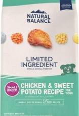 Natural Balance NATURAL BALANCE DOG GRAIN FREE LID CHICKEN & SWEET POTATO SMALL BREED BITES 12LBS