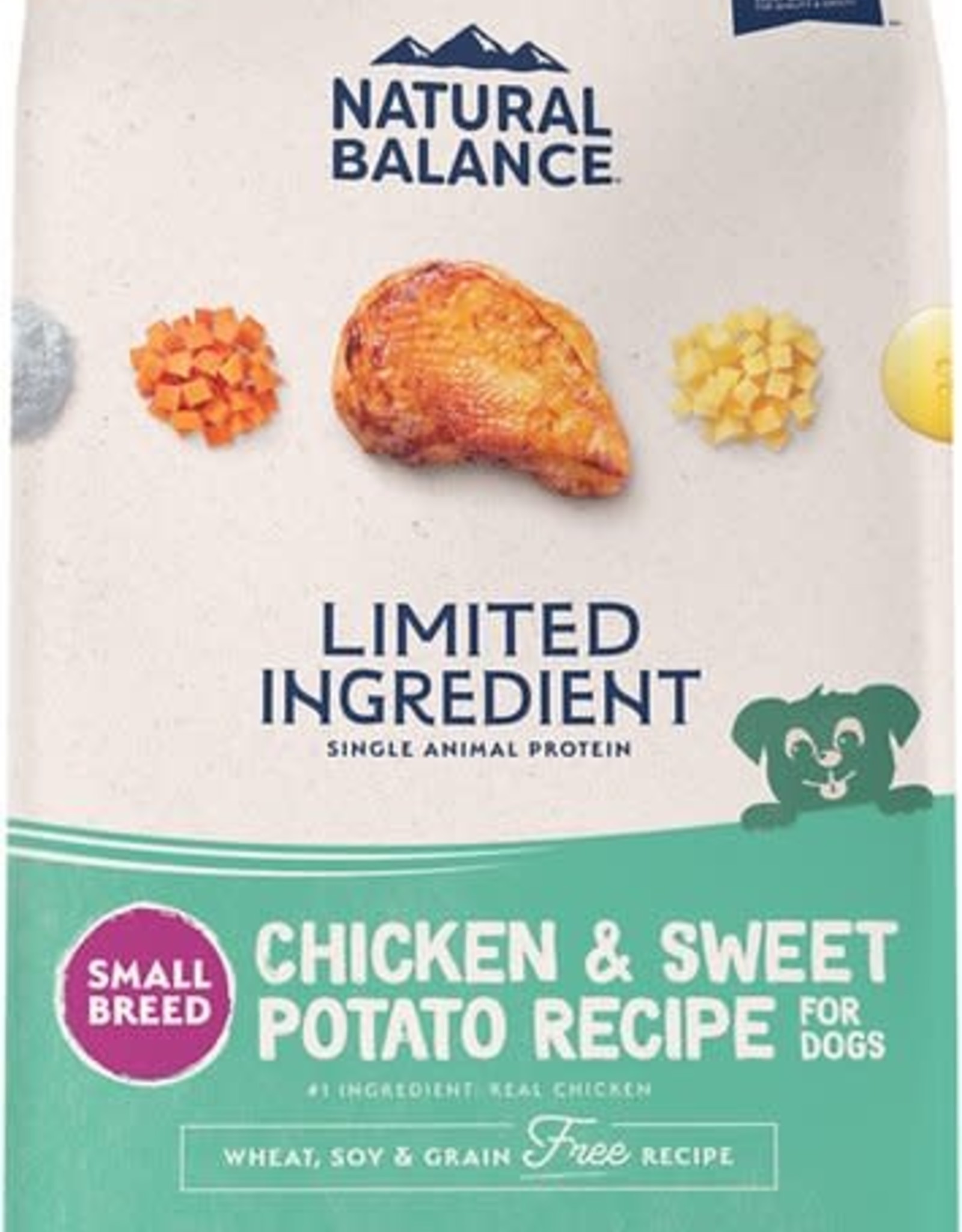 Natural Balance NATURAL BALANCE DOG GRAIN FREE LID CHICKEN & SWEET POTATO SMALL BREED BITES 12LBS