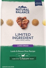 Natural Balance NATURAL BALANCE DOG LAMB & RICE LARGE BREED 26LBS