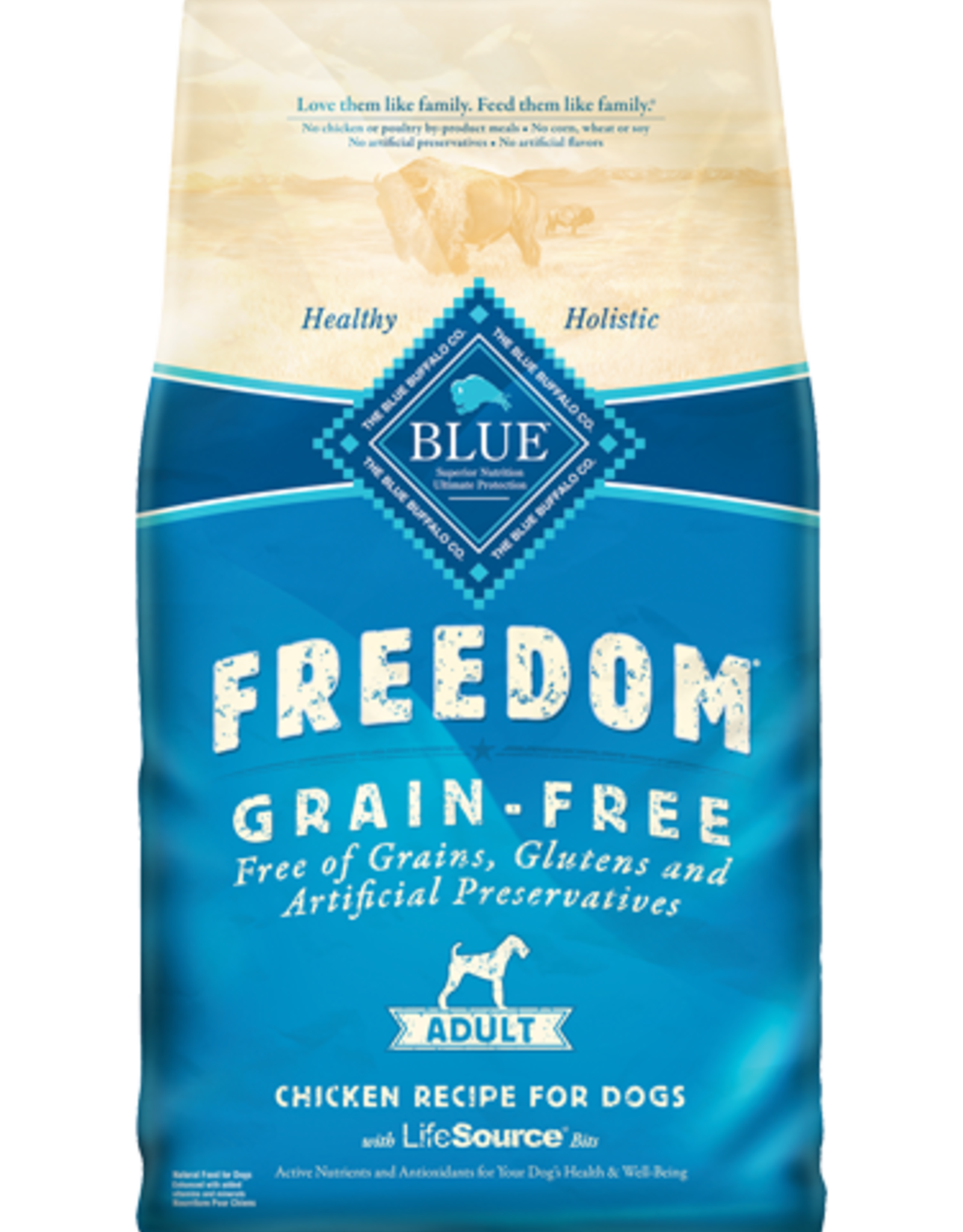 BLUE BUFFALO COMPANY BLUE BUFFALO DOG FREEDOM ADULT CHICKEN GRAIN FREE 24LBS