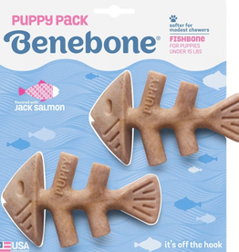Benebone Benebone Fishbone Puppy Chew Toys Small Pack of 2, X-Small