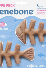 Benebone Benebone Fishbone Puppy Chew Toys Small Pack of 2, X-Small
