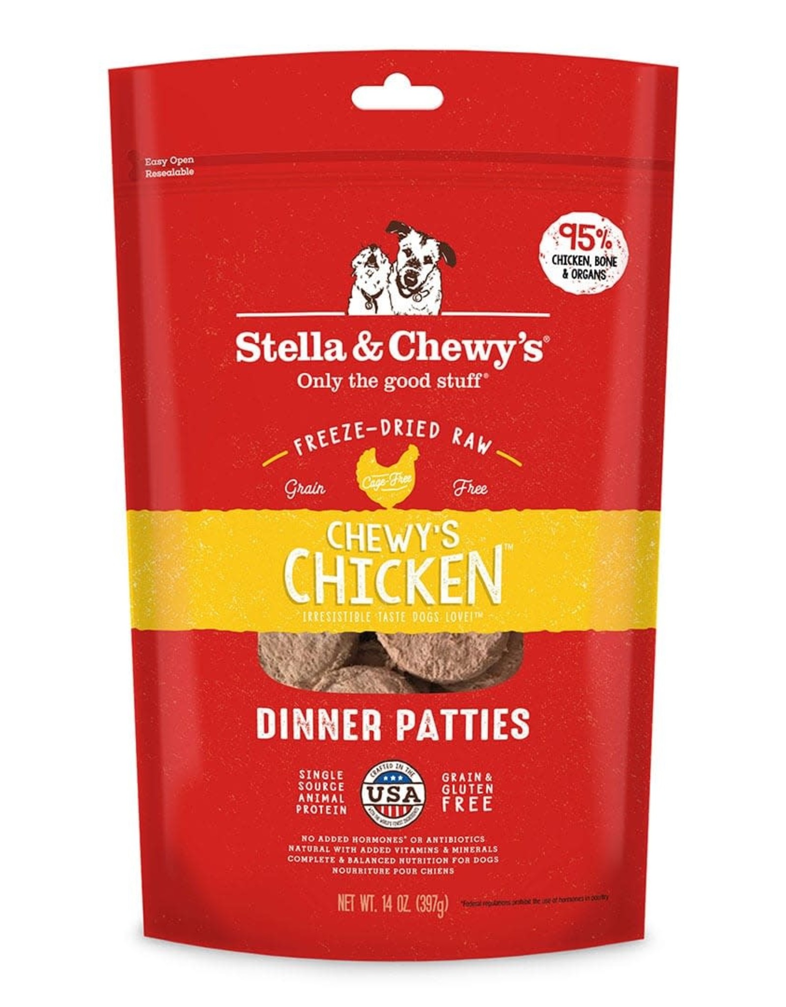 STELLA & CHEWY'S LLC STELLA & CHEWY'S FREEZE DRIED CHICKEN PATTIES 5.5OZ