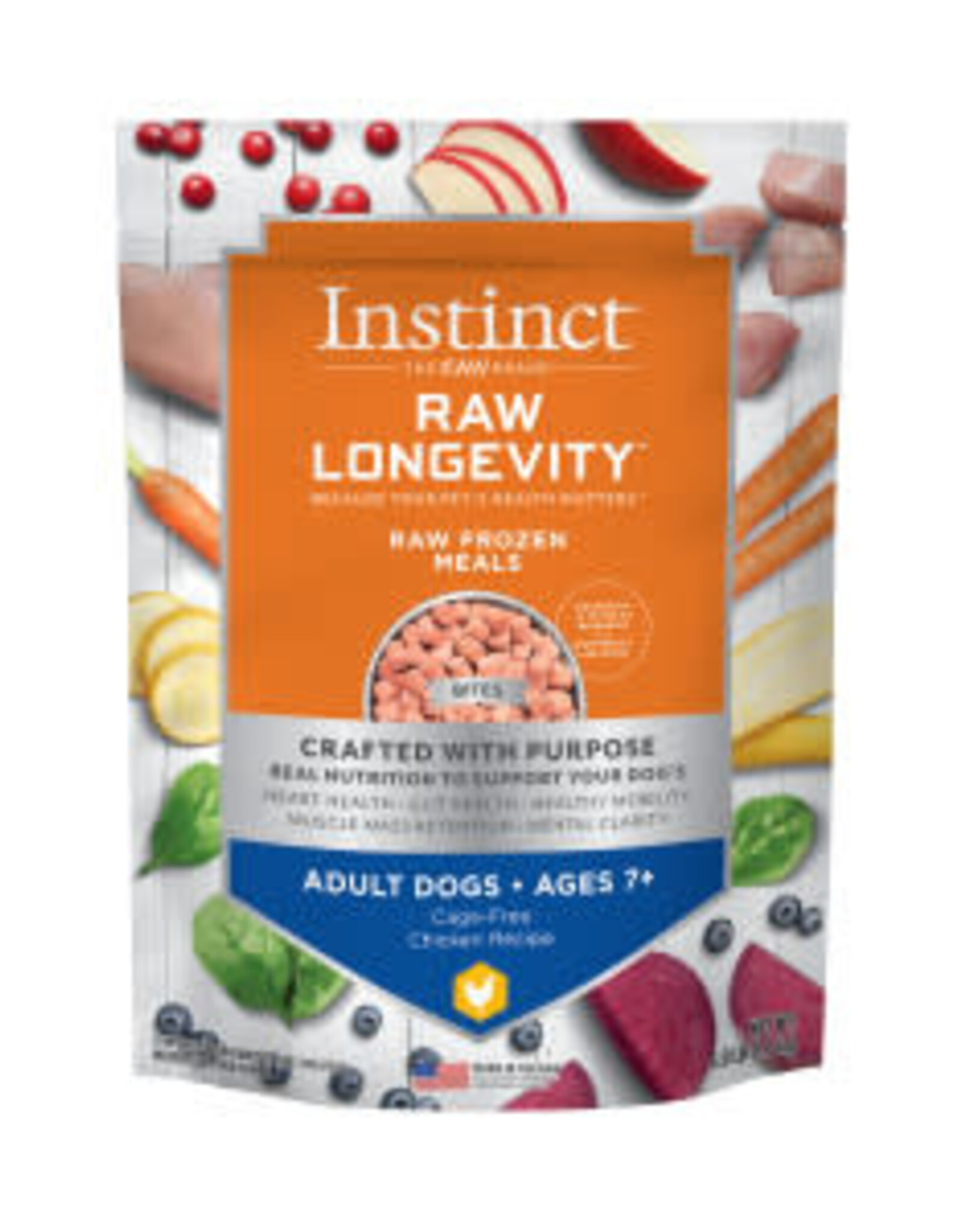 INSTINCT PET FOOD INSTINCT RAW LONGEVITY DOG 100% FREEZED DRIED CHICKEN 7+  9.5OZ