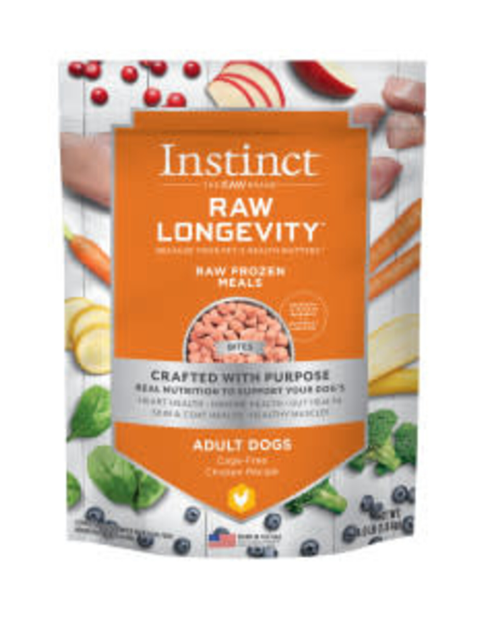 INSTINCT PET FOOD INSTINCT RAW LONGEVITY DOG 100% FREEZED DRIED CHICKEN 9.5OZ