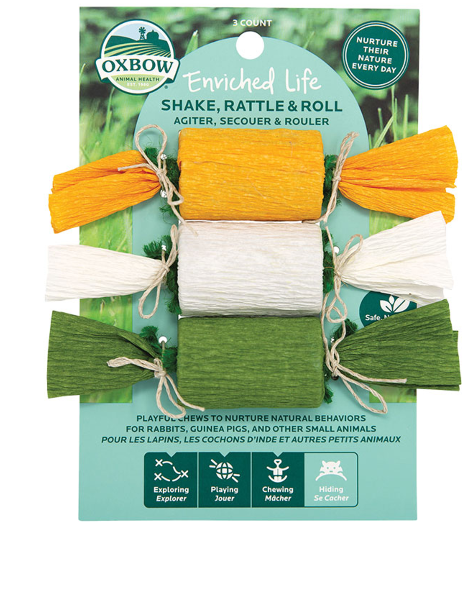 OXBOW PET PRODUCTS OXBOW TOY SHAKE RATTLE & ROLL