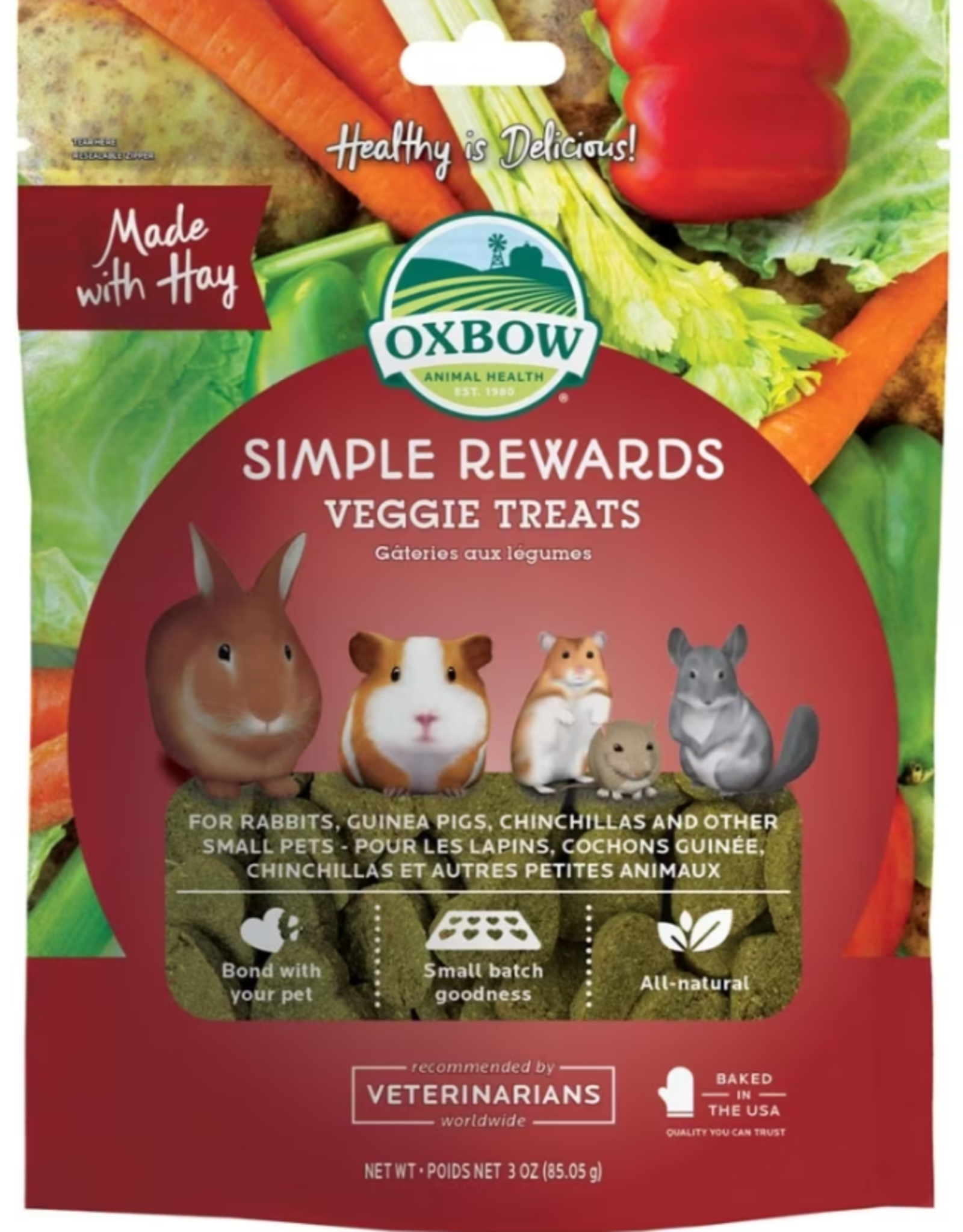 Oxbow OXBOW SIMPLE REWARD VEGGIE TREATS 3OZ