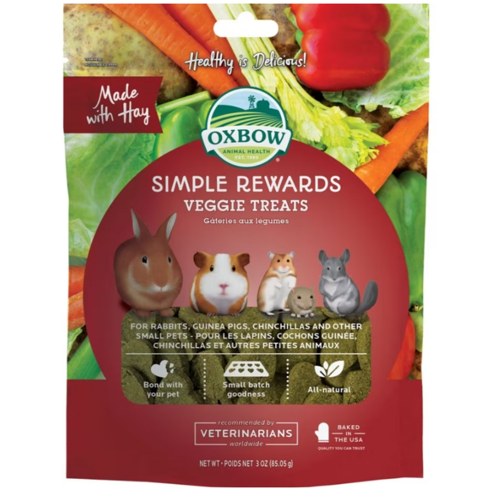 Oxbow Oxbow Animal Health Simple Rewards Veggie Small Animal Treats - 3 oz