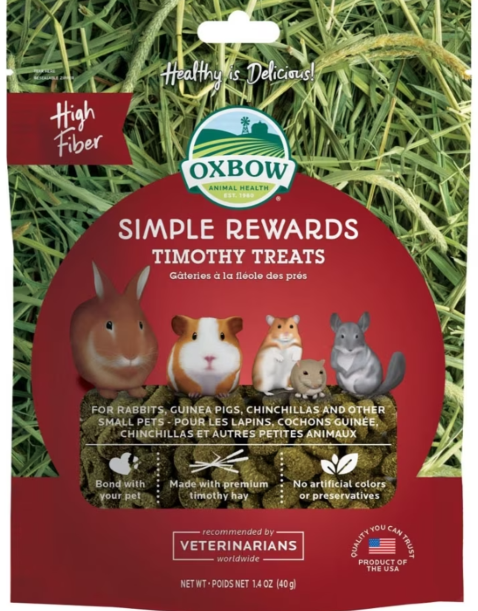 Oxbow Oxbow Simple Rewards Small Animal Treats Timothy Treats - 1.4 oz.