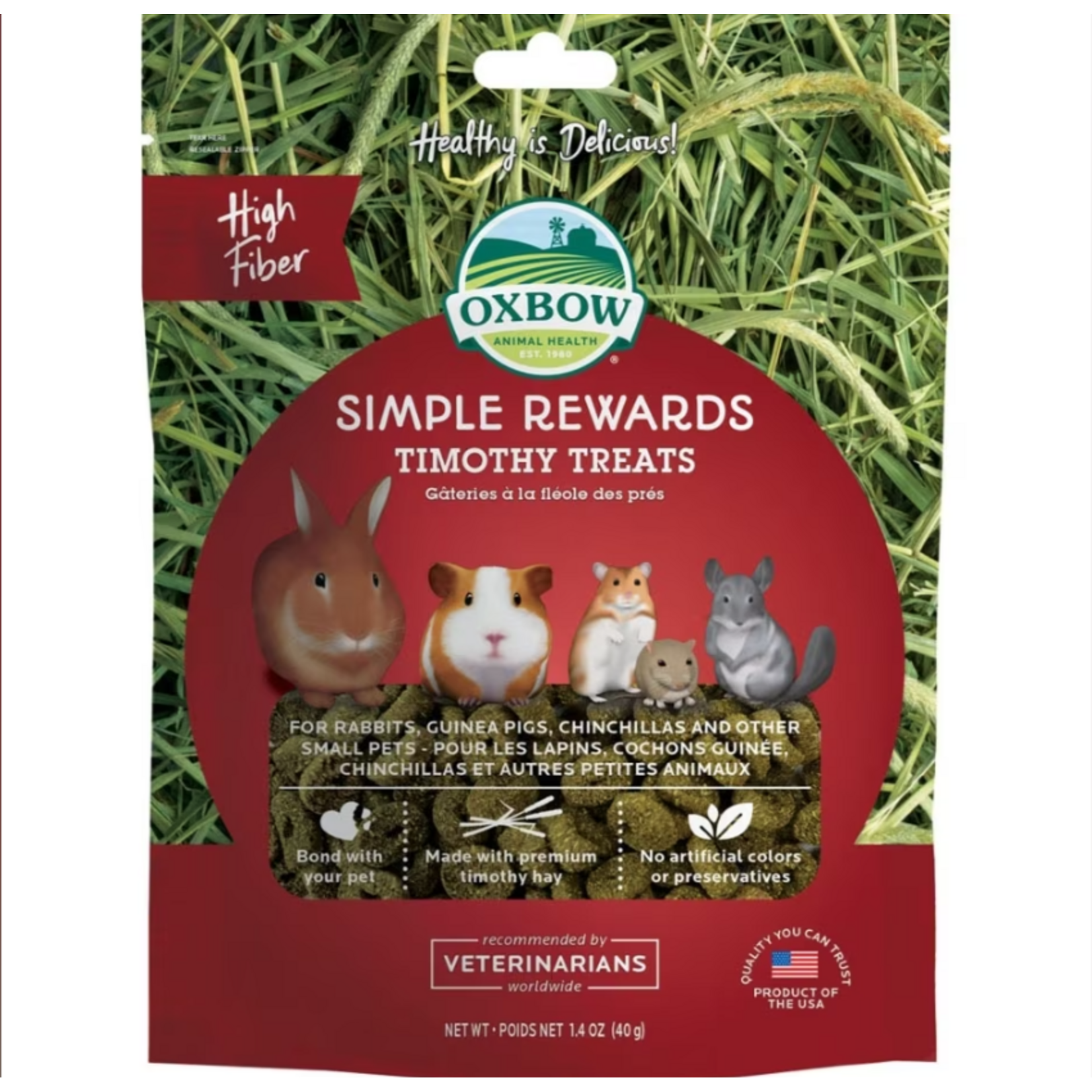 Oxbow Oxbow Simple Rewards Small Animal Treats Timothy Treats - 1.4 oz.