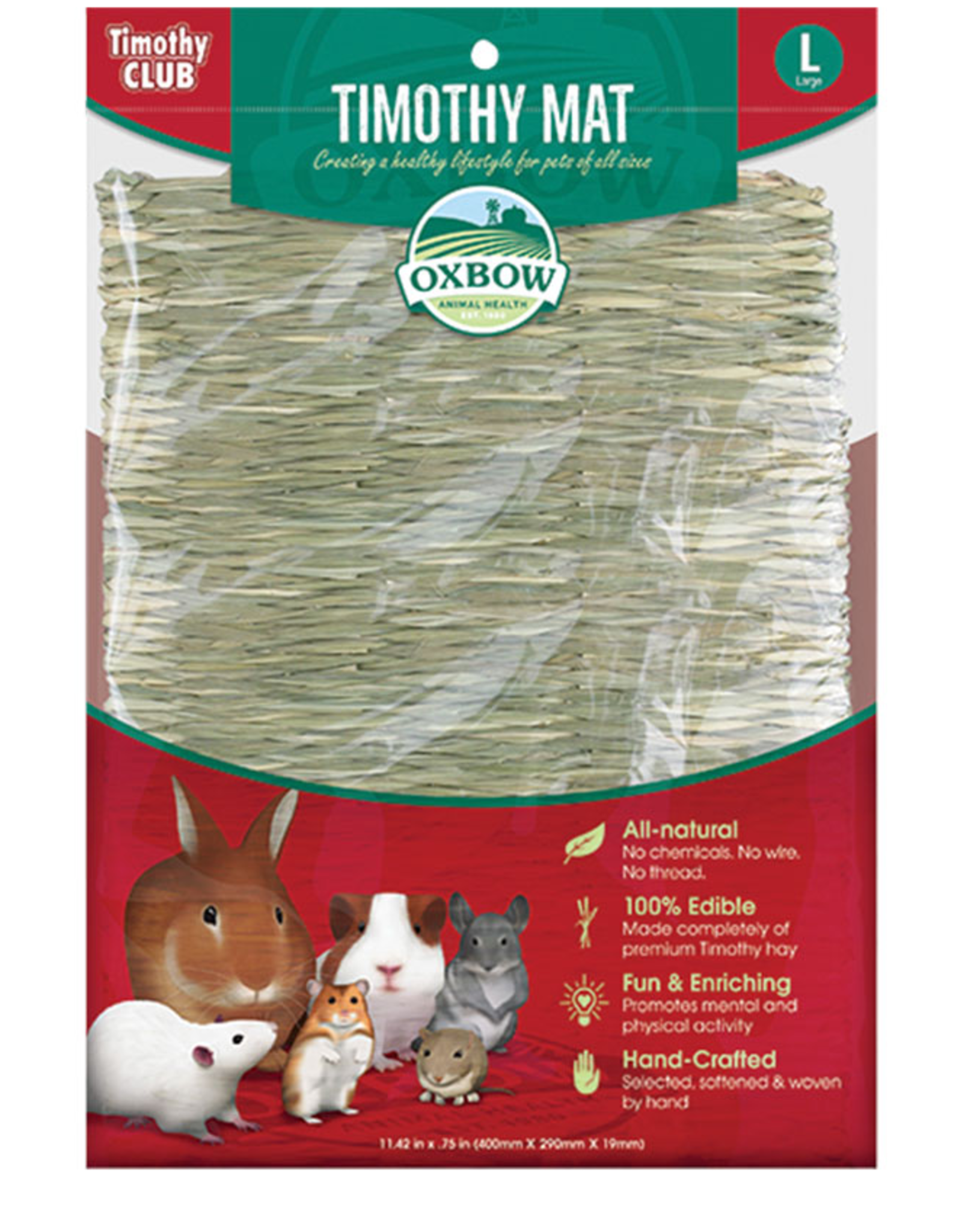 Oxbow Oxbow Animal Health Timothy CLUB Timothy Hay Small Animal Mat LG