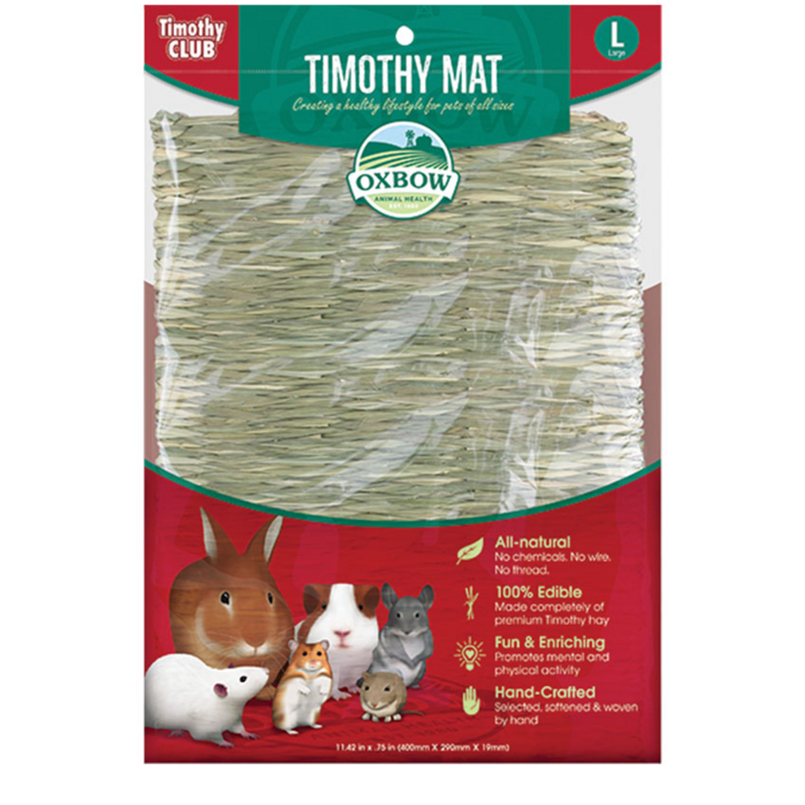 Oxbow Oxbow Animal Health Timothy CLUB Timothy Hay Small Animal Mat LG