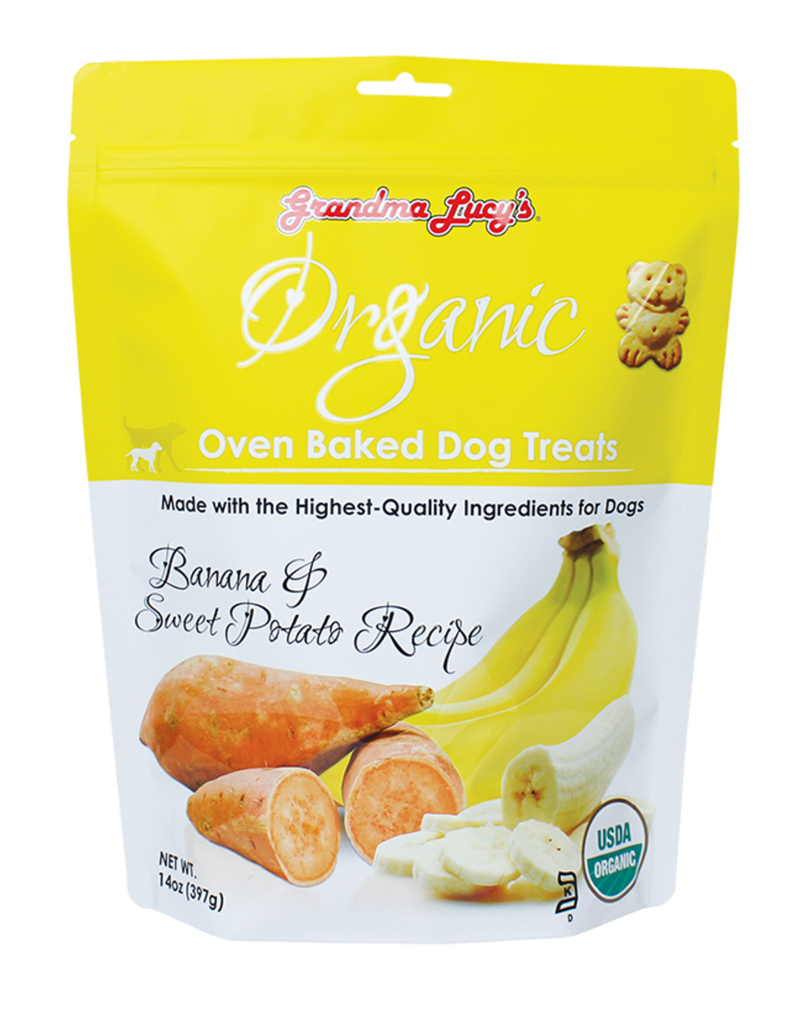 GRANDMA LUCY'S GRANDMA LUCY'S ORGANIC BANANA & SWEET POTATO TREAT 14OZ