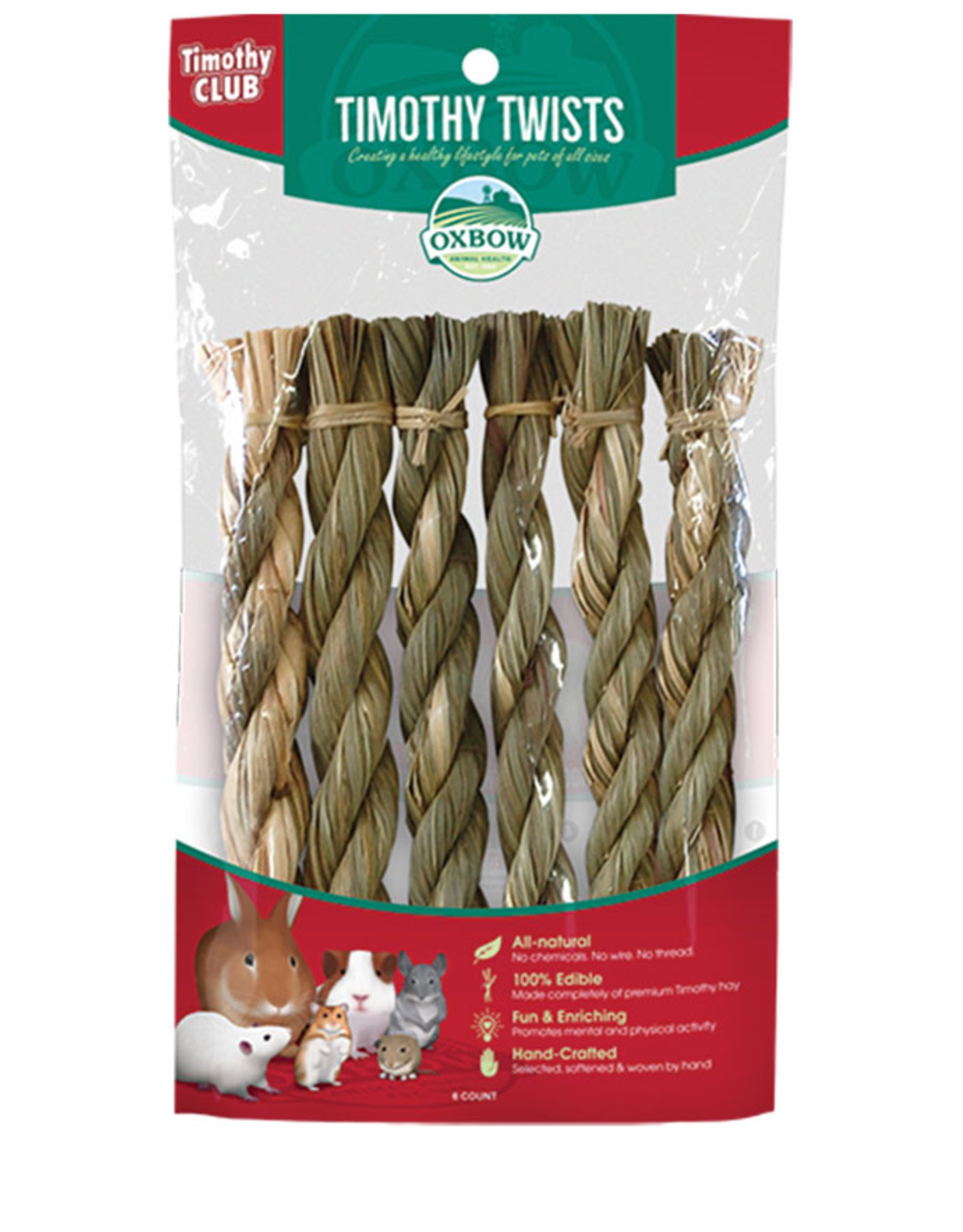 Oxbow Oxbow Timothy CLUB Timothy Hay Twists Small Animal Treat