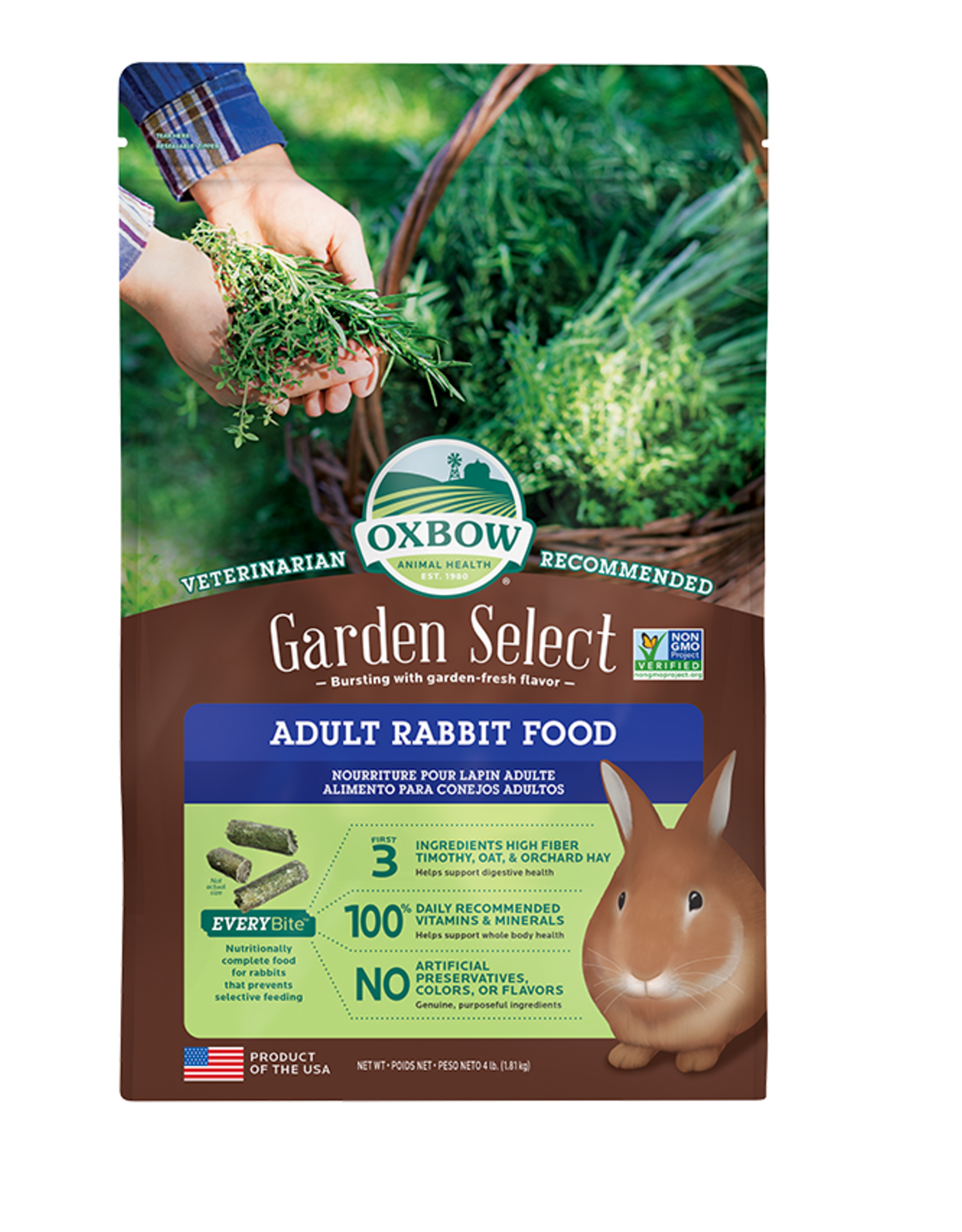 OXBOW PET PRODUCTS OXBOW GARDEN SELECT ADULT RABBIT 4LBS