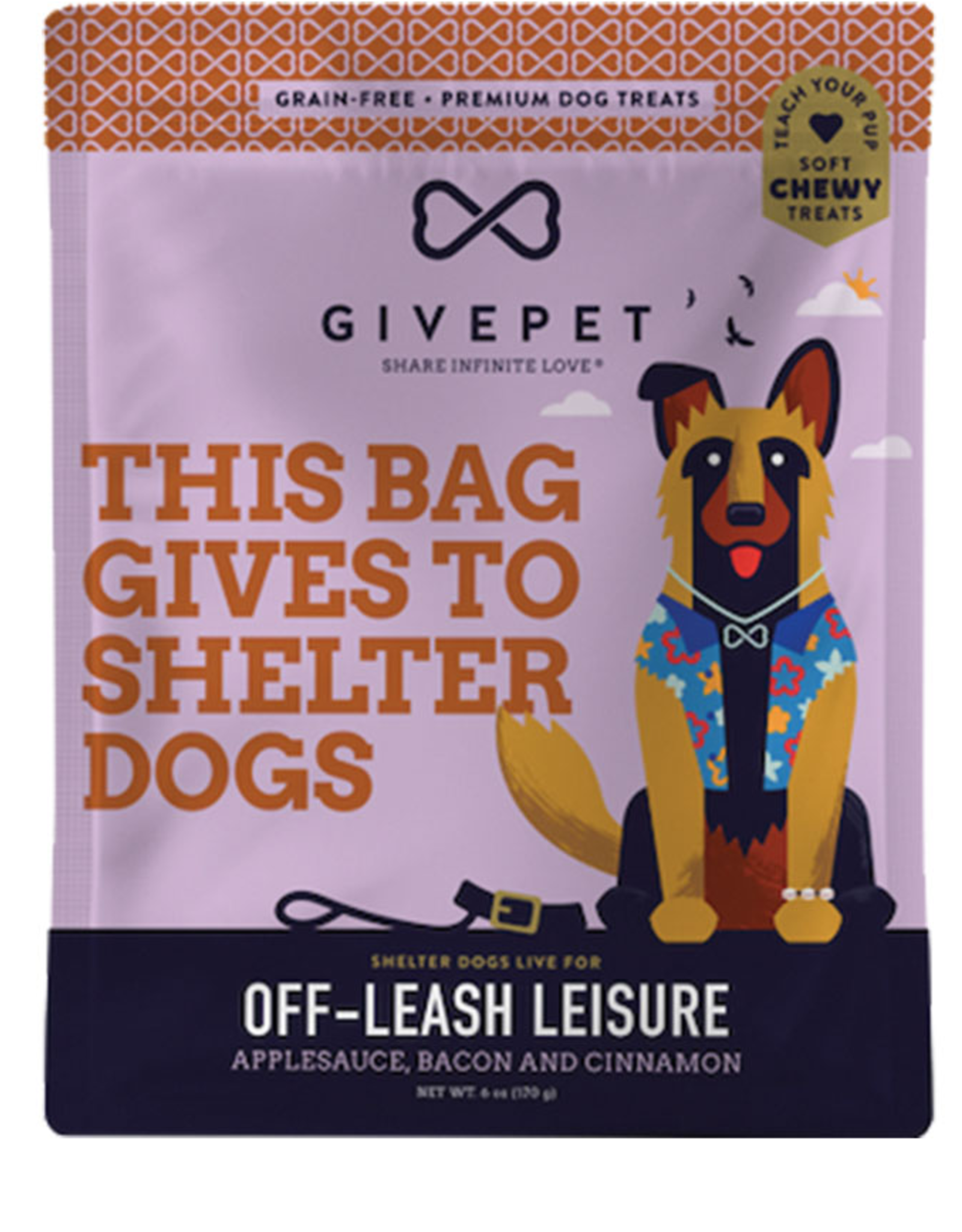 GIVE PET LLC GIVEPET DOG GRAIN FREE OFFLEASH LEISURE 6OZ