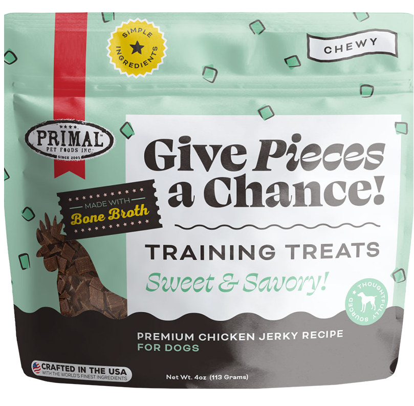 PRIMAL PET FOODS PRIMAL DOG GIVE PIECES A CHANCE CHICKEN WITH BROTH 4OZ