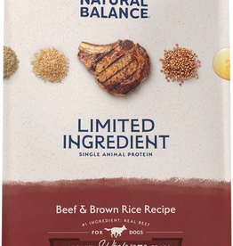 Natural Balance NATURAL BALANCE DOG LID BEEF & BROWN RICE 4 LBS