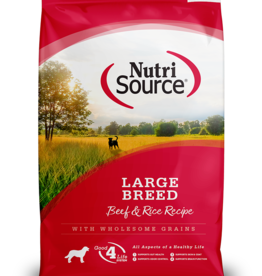 NUTRISOURCE NUTRISOURCE DOG LARGE BREED BEEF & RICE 26 lbs