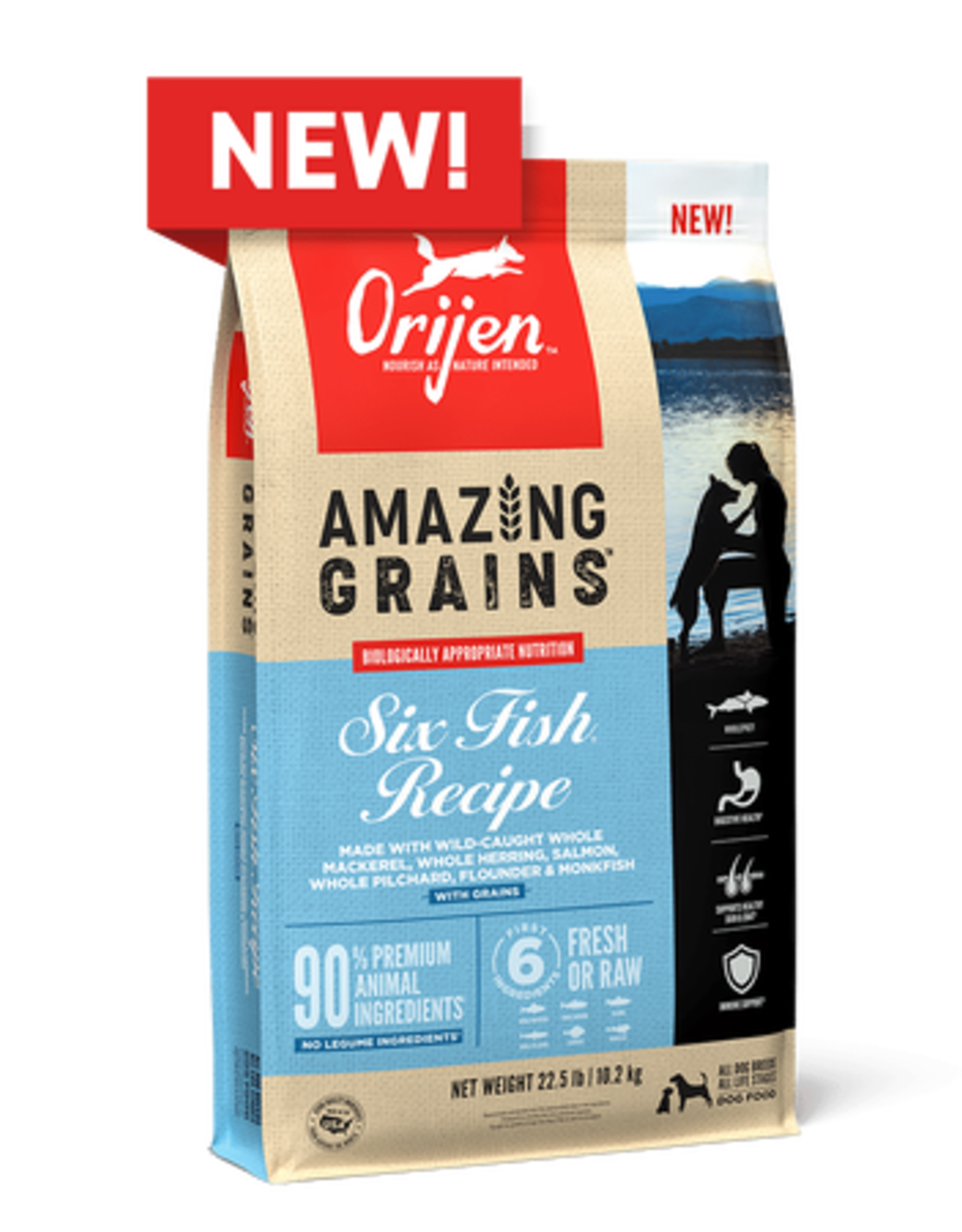 CHAMPION PET FOOD ORIJEN AMAZING GRAINS SIX FISH 4LB Pickering Valley