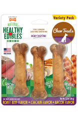 Nylabone Nylabone Healthy Edibles VARIETY ROAST BEEF, CHICKEN & BACON 3 Pack - X-Small