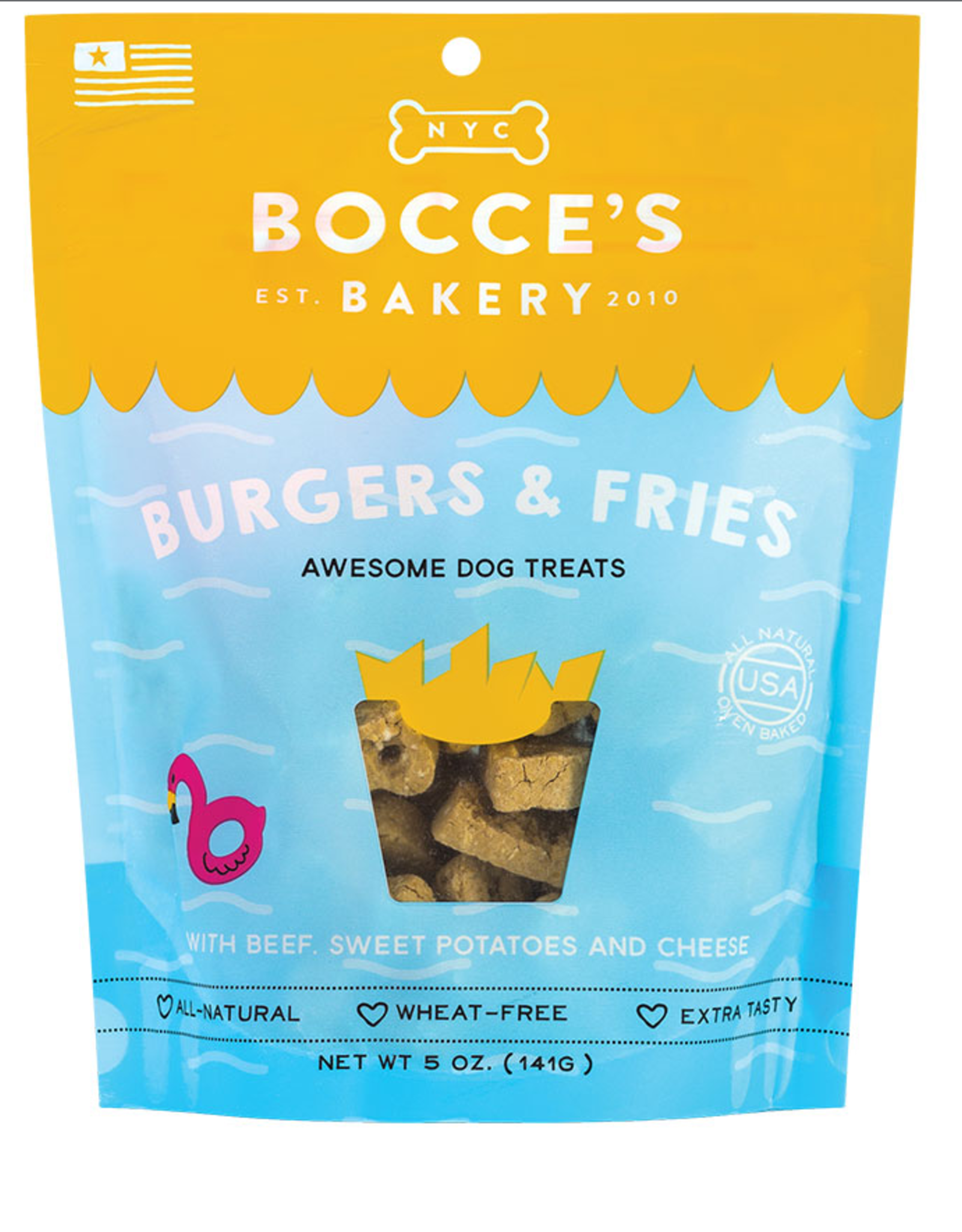 BOCCE'S BAKERY BOCCE'S BAKERY DOG BISCUITS BURGERS & FRIES 5OZ