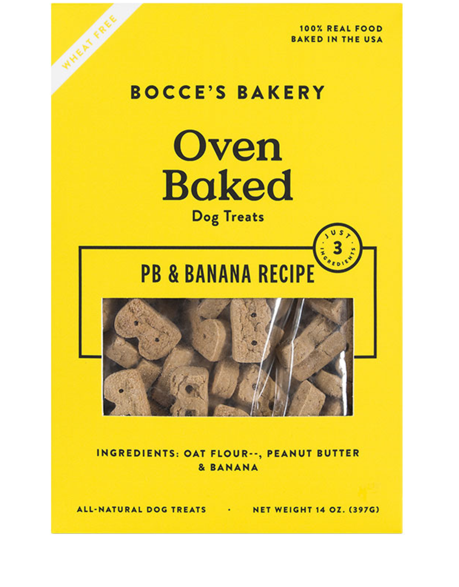 Bocce's Bakery BOCCE'S BAKERY DOG JUST PEANUT BUTTER & BANANA BISCUITS 14OZ