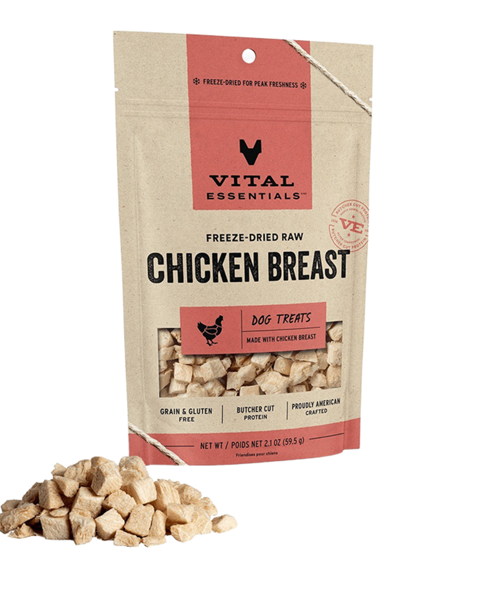 VITAL ESSENTIALS Vital Essentials Freeze Dried Chicken Breast Dog Treats 2.1 oz
