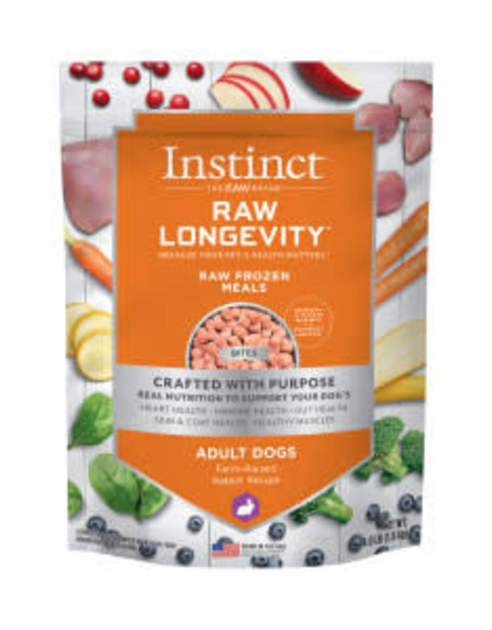INSTINCT PET FOOD INSTINCT RAW LONGEVITY DOG 100% FREEZED DRIED RABBIT 9.5OZ discontinued