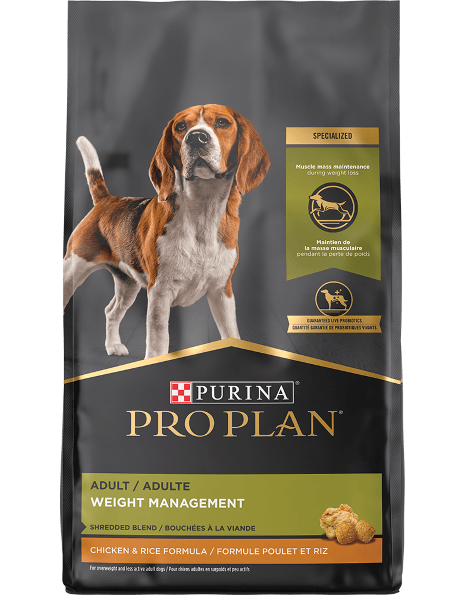 NESTLE PURINA PETCARE PRO PLAN DOG SHREDDED WEIGHT MANAGEMENT 34LBS