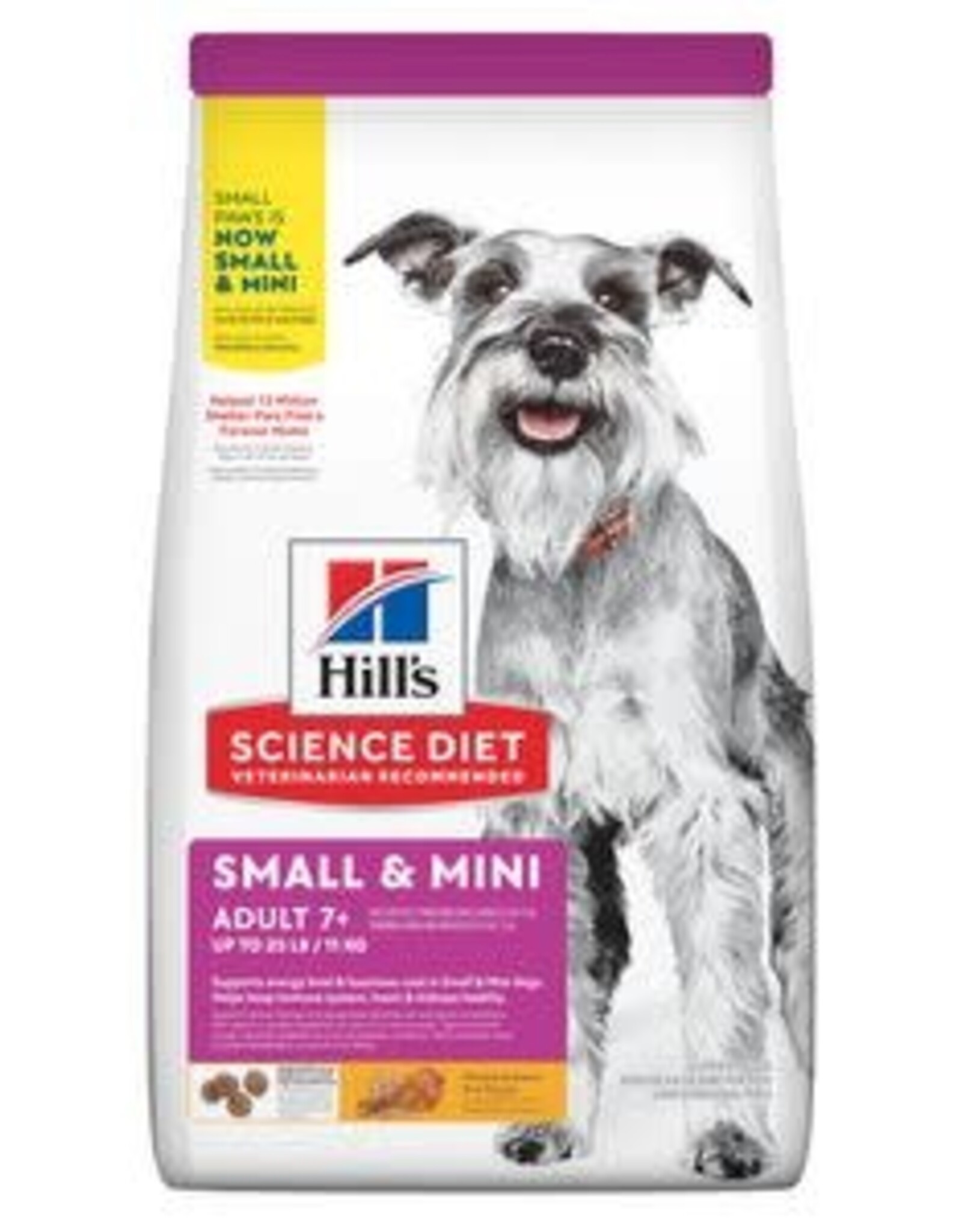 SCIENCE DIET HILL'S SCIENCE DIET CANINE ADULT SMALL PAWS MATURE 7+ 4.5LBS