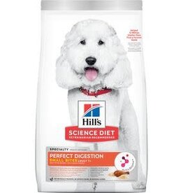 SCIENCE DIET HILL'S SCIENCE DIET DOG ADULT 7+ PERFECT DIGESTION CHICKEN SMALL BITES 12 LB