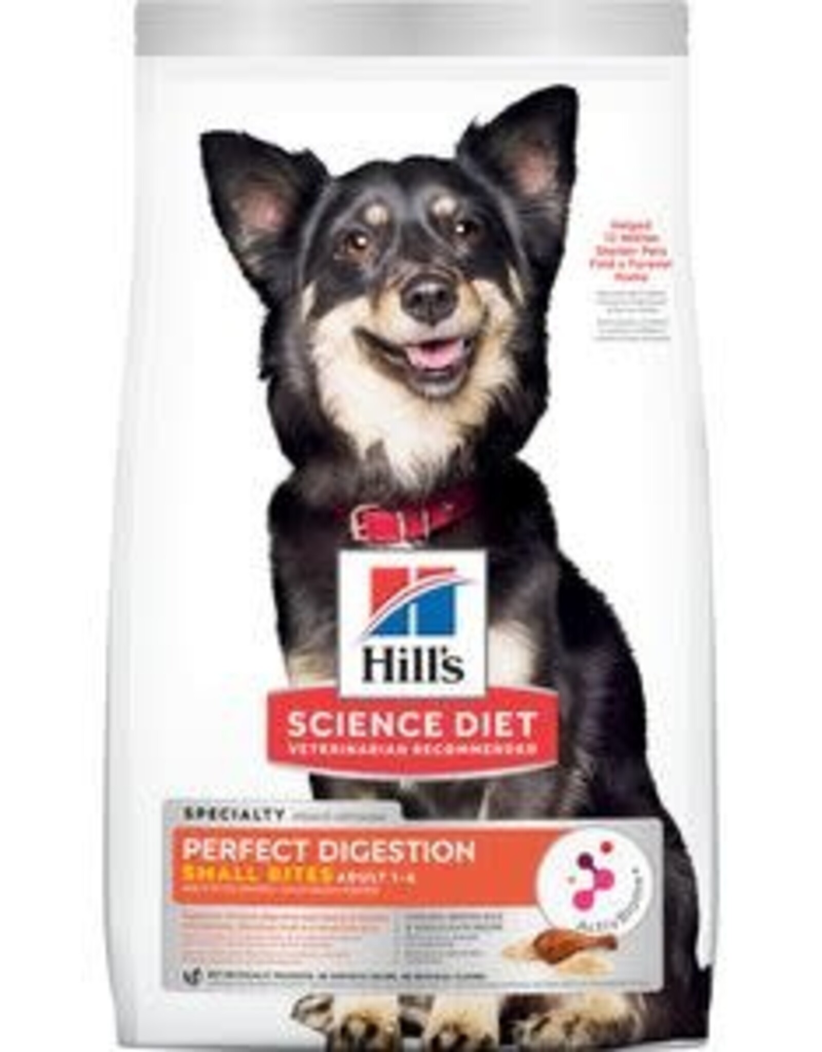 SCIENCE DIET HILL'S SCIENCE DIET DOG ADULT PERFECT DIGESTION CHICKEN SMALL BITES 12 LB