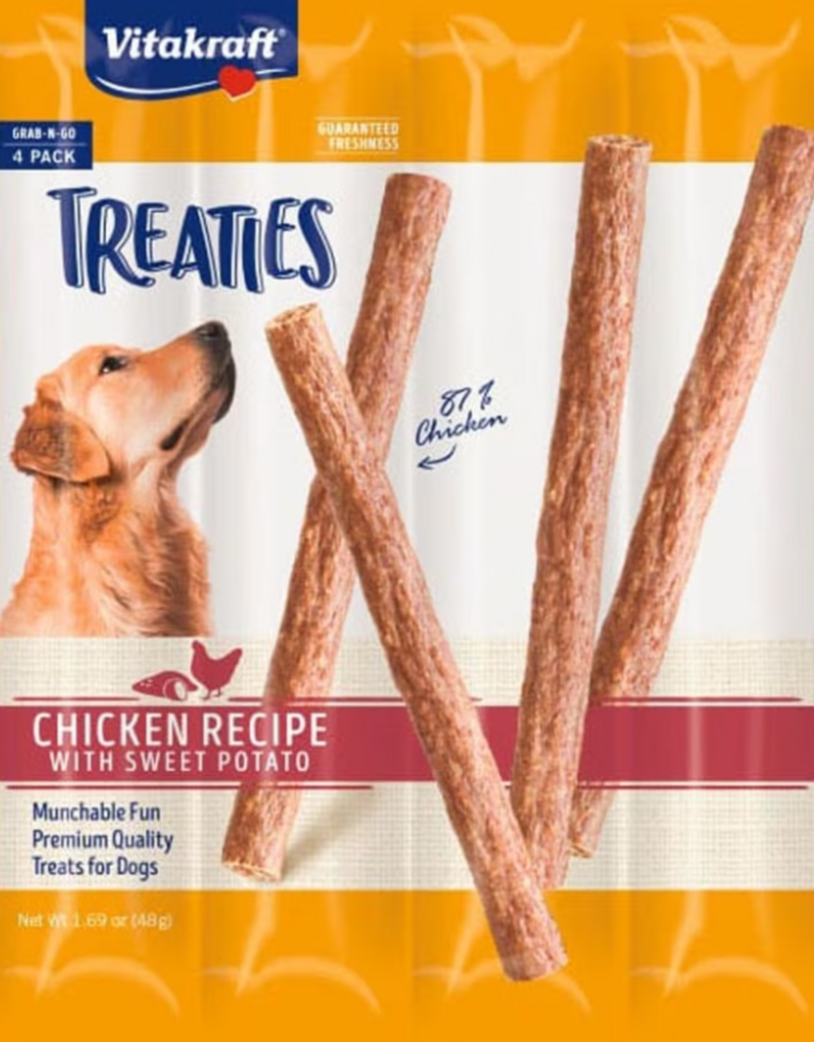 Vitakraft Sun Seed Vitakraft Treaties Chicken with Sweet Potatoes Dog Treats 4 Pack