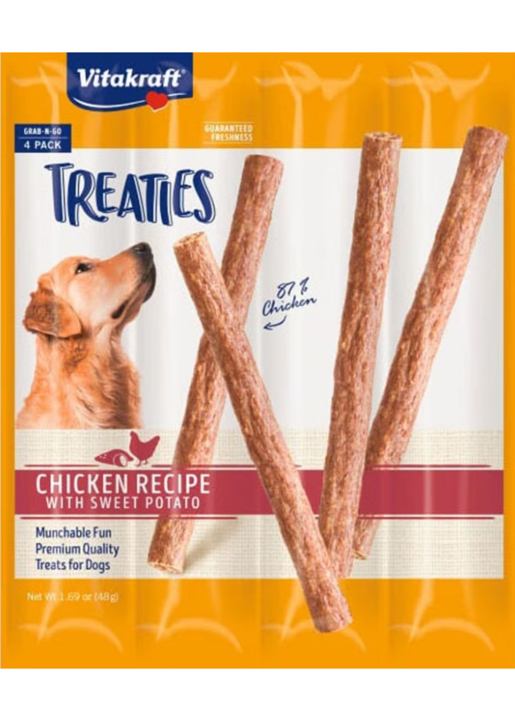 Vitakraft Sun Seed Vitakraft Treaties Chicken with Sweet Potatoes Dog Treats 4 Pack