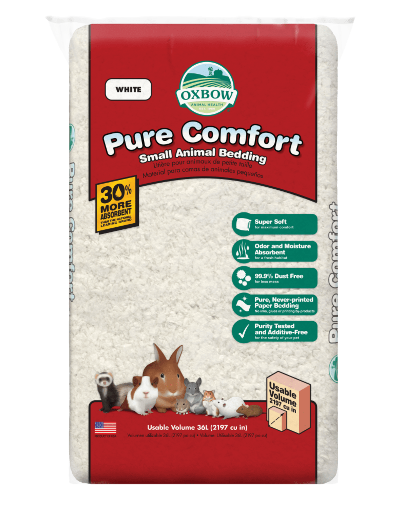 OXBOW PET PRODUCTS OXBOW PURE COMFORT BEDDING WHITE 36L