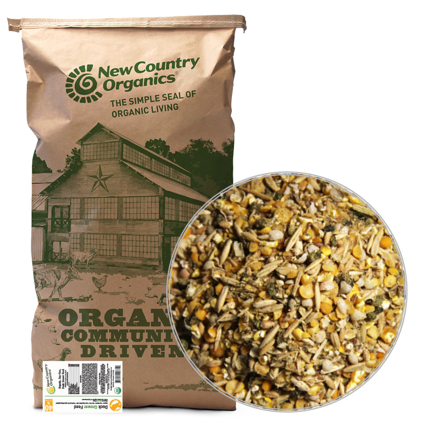 New Country Organics New Country Organics Grower Duck Feed - 40 lb